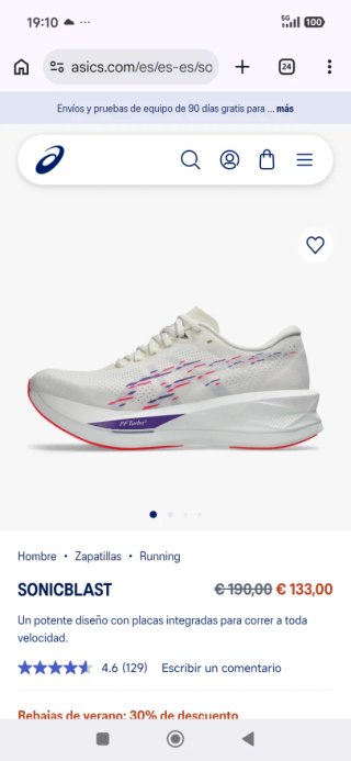 Asics Sonicblast n°44 NUEVAS a estrenar ORIGINALES