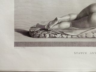 Incisione Mongez - Ermafrodito Dormiente