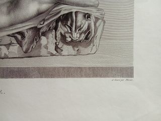 Incisione Mongez - Ermafrodito Dormiente