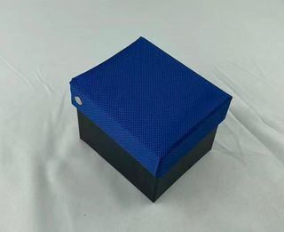 Corbata azul marino + gemelos a juego con caja