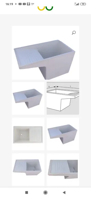 Pila lavadero piedra gris y blanco. Negociable.