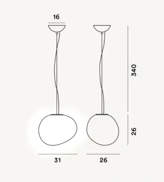 Lampadario Gregg Foscarini Vetro Bianco