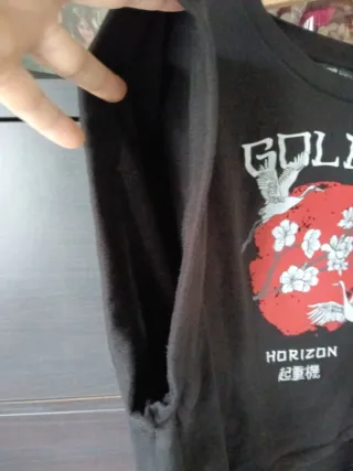 Camiseta Crop Top M Negra Inside Holgada