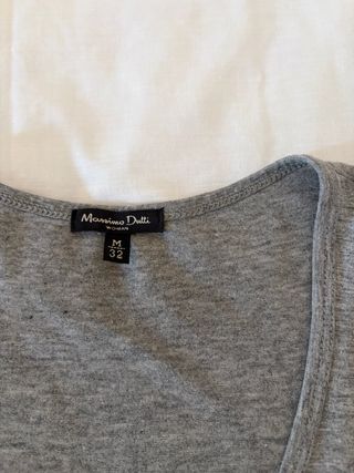 Camiseta Massimo Dutti Gris Talla S