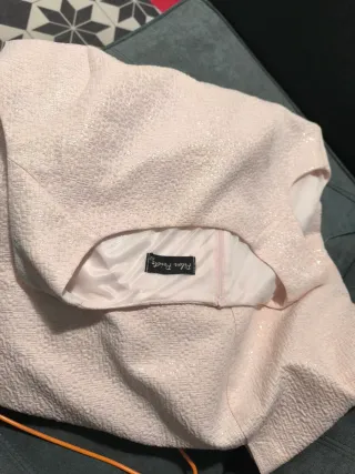 Vestido Pilar Prieto Rosa y Dorado