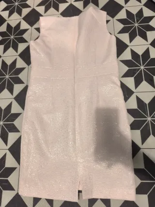 Vestido Pilar Prieto Rosa y Dorado