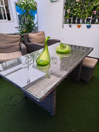 Conjunto mobiliario terraza madera