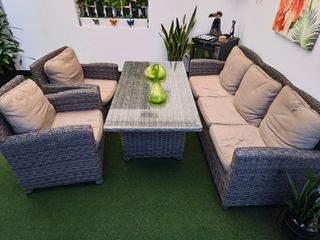 Conjunto mobiliario terraza madera