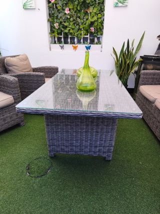 Conjunto mobiliario terraza madera