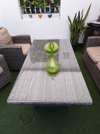 Conjunto mobiliario terraza madera