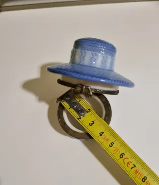 Cajita joyero con forma de sombrero