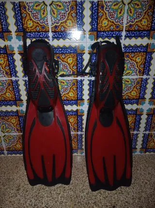 Traje de pesca vadeador y aletas