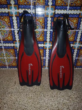 Traje de pesca vadeador y aletas