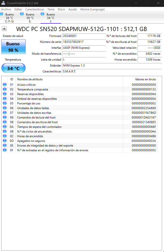 WESTERN DIGITAL - SN520 NVMe - 512GB afbeelding 3