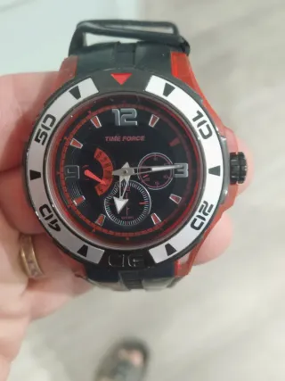 Reloj Time Force Hombre Negro/Rojo
