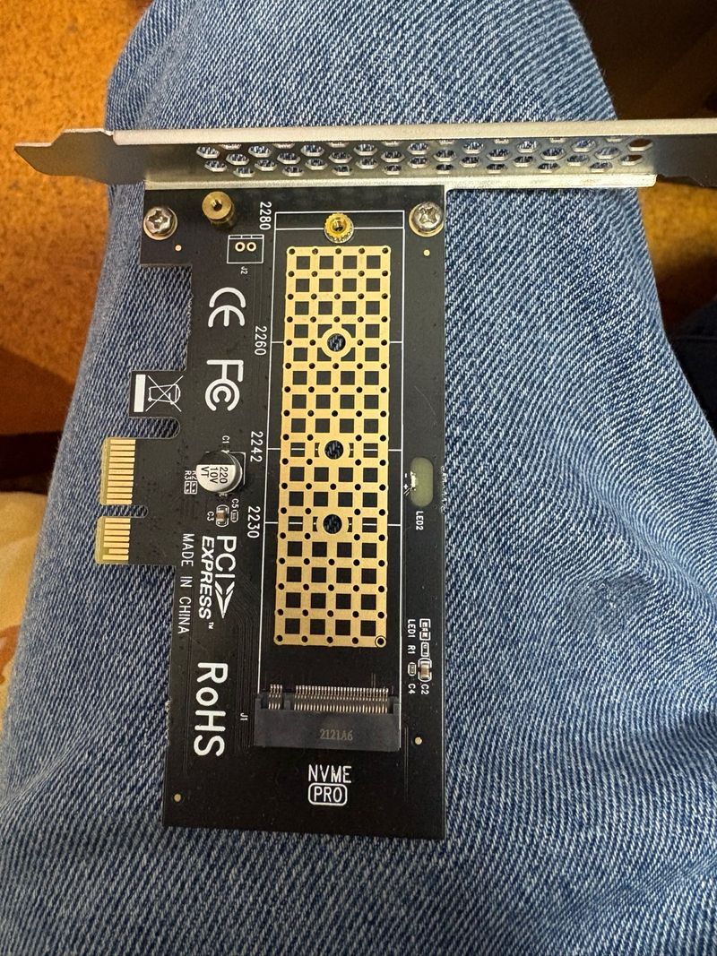 Adaptador M.2 NVMe a PCIe X1