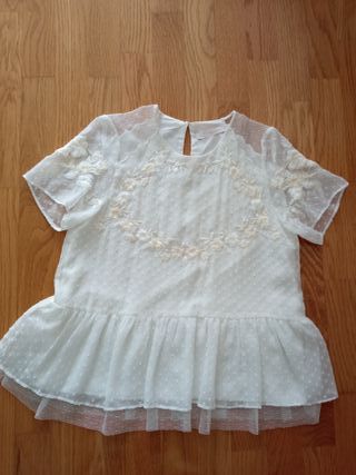 Blusa blanca Plumeti bordada