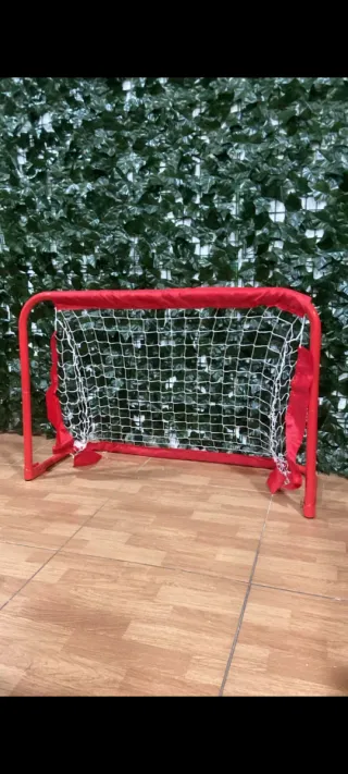 Set 2 Porterías Fútbol Plegables Rojas