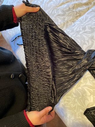 Vestido fiesta negro raso tirantes finos