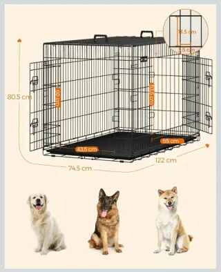 Feandrea Jaula para Perros Plegable PPD48BK