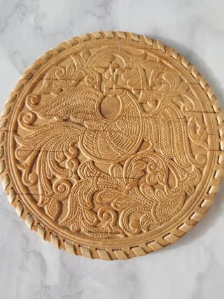 Scatolina e centrino corteccia betulla russa