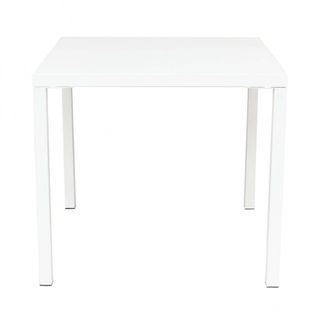 Tavolo da Giardino 80x80cm Ferro Verniciato Bianco
