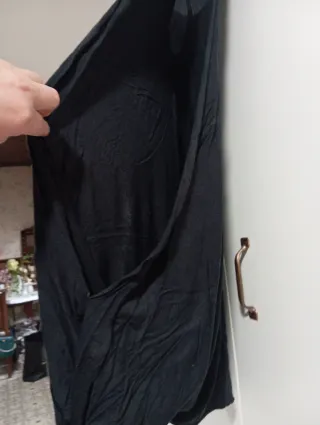 Blusón negro sin mangas talla única