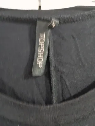 Blusón negro sin mangas talla única