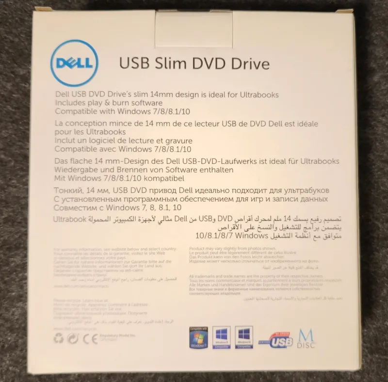 Grabadora DVD Externa Dell Slim DW316 (Precintada) afbeelding 2