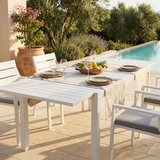 Tavolo Esterno Estensibile in Alluminio 160/240 Cm