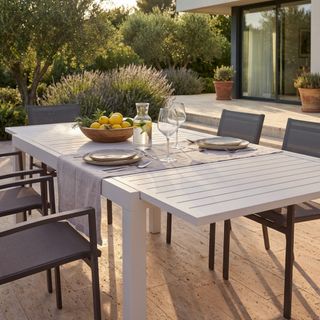 Tavolo Esterno Allungabile Alluminio 160-240x90 cm