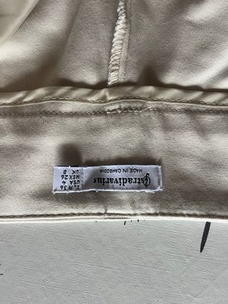 Pantalón beige Stradivarius T.36 algodón
