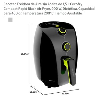 Freidora de aire Cecotec pequeña