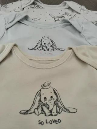 Set 3 Body Dumbo Disney Primark 18-24 mesi