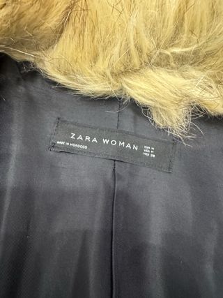 Chaquetón Zara Pelo Boho Bordado Flecos