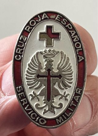 Chapa Cruz Roja Española Servicio Militar