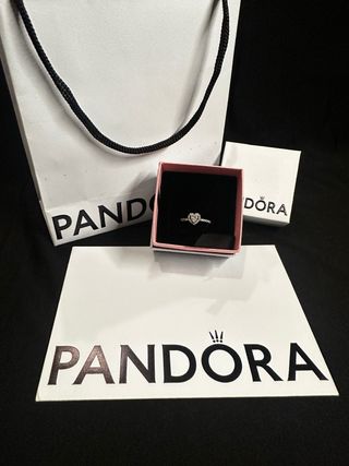 Anillo Pandora Plata Corazón