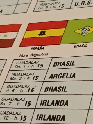 Calendario Futbol Mundial México 86 Maradona mundi