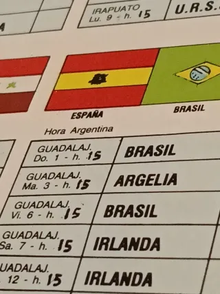 Calendario Futbol Mundial México 86 Maradona mundi