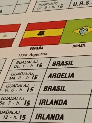Calendario Futbol Mundial México 86 Maradona mundi