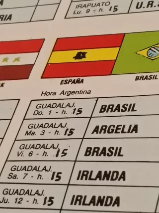 Calendario Futbol Mundial México 86 Maradona mundi