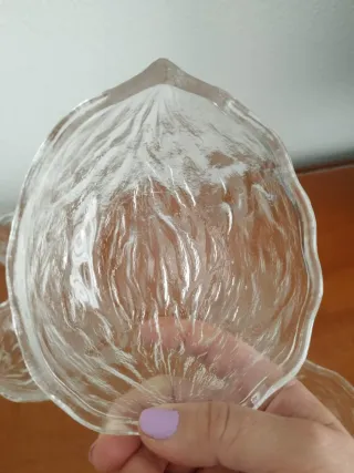 6 Cuencos de Cristal con Diseño de Hoja