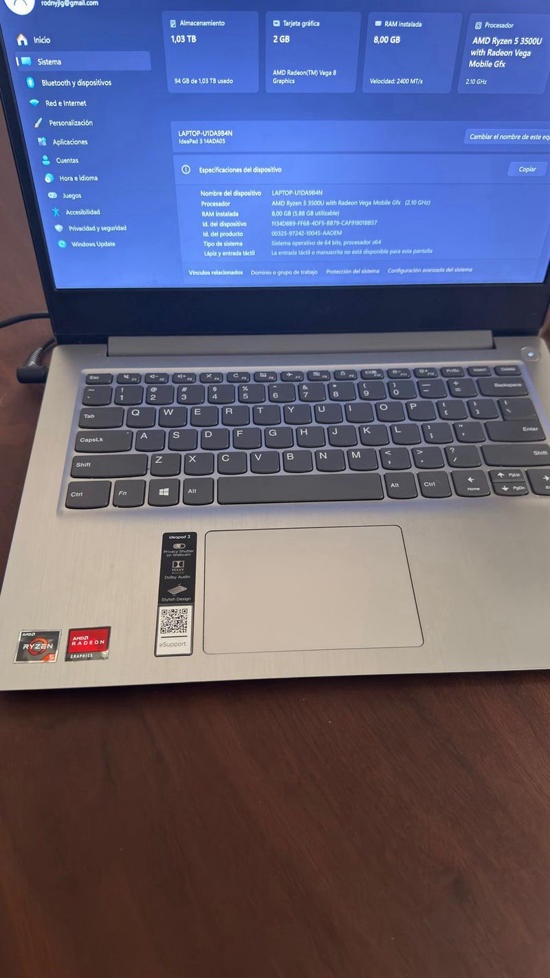 Lenovo IdeaPad 3 AMD Ryzen 5 Gris afbeelding 2