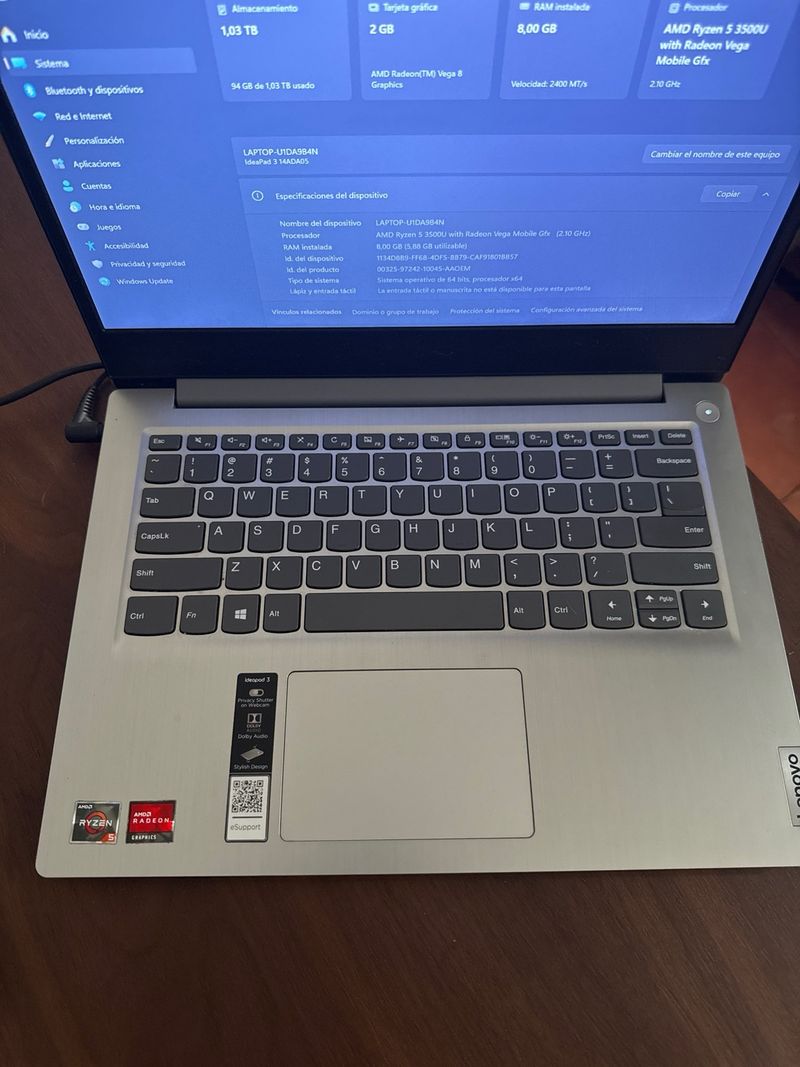 Lenovo IdeaPad 3 AMD Ryzen 5 Gris afbeelding 4