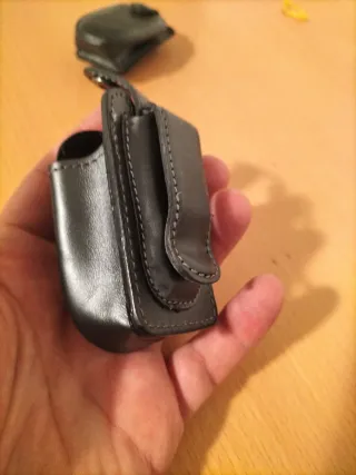 Custodia in pelle nera per Motorola