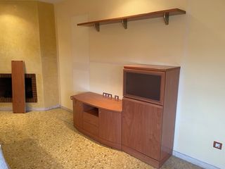 Mueble TV madera y cristal