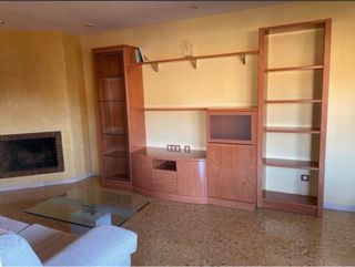 Mueble TV madera y cristal