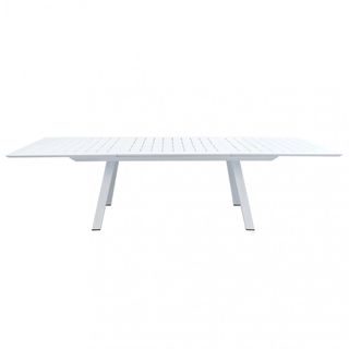 Tavolo da Giardino Estensibile in Alluminio Bianco