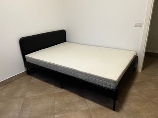 Letto 1 piazza e mezzo nero 140x200