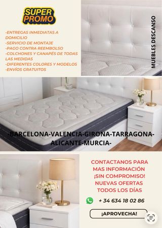 Canapé con Colchón Muebles Descanso